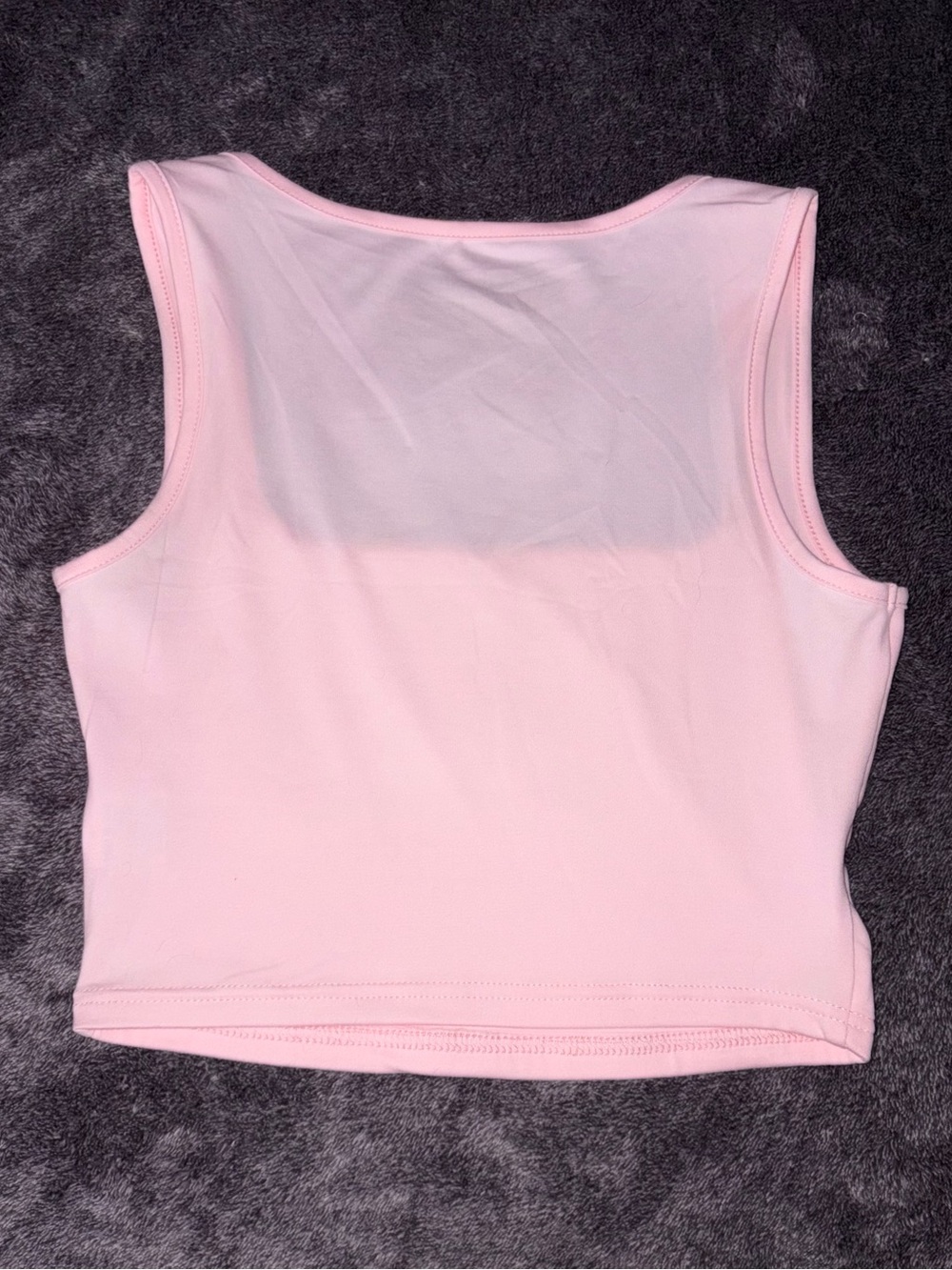 SHEIN Pastel Pink Square Neck Crop Tank - Picture 4 of 4